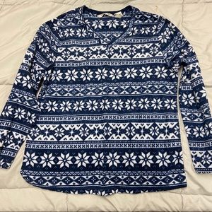 Snowflake Christmas pajama top